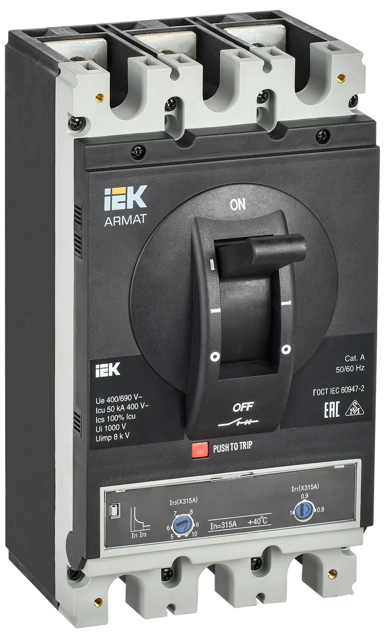 ARMAT Авт. выкл. лит. корпус 3P I 85кА 630А ТМ рег. IEK