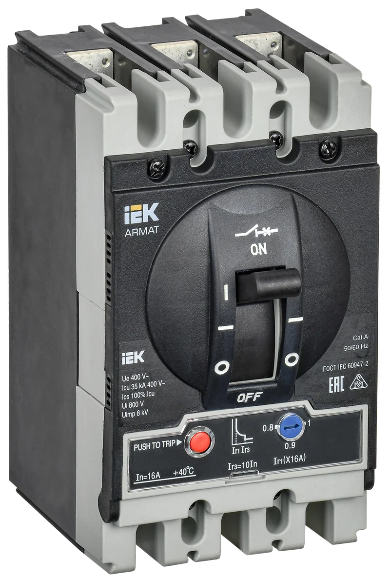 ARMAT Авт. выкл. лит. корпус 3P S 35кА 16А ТМ рег. IEK