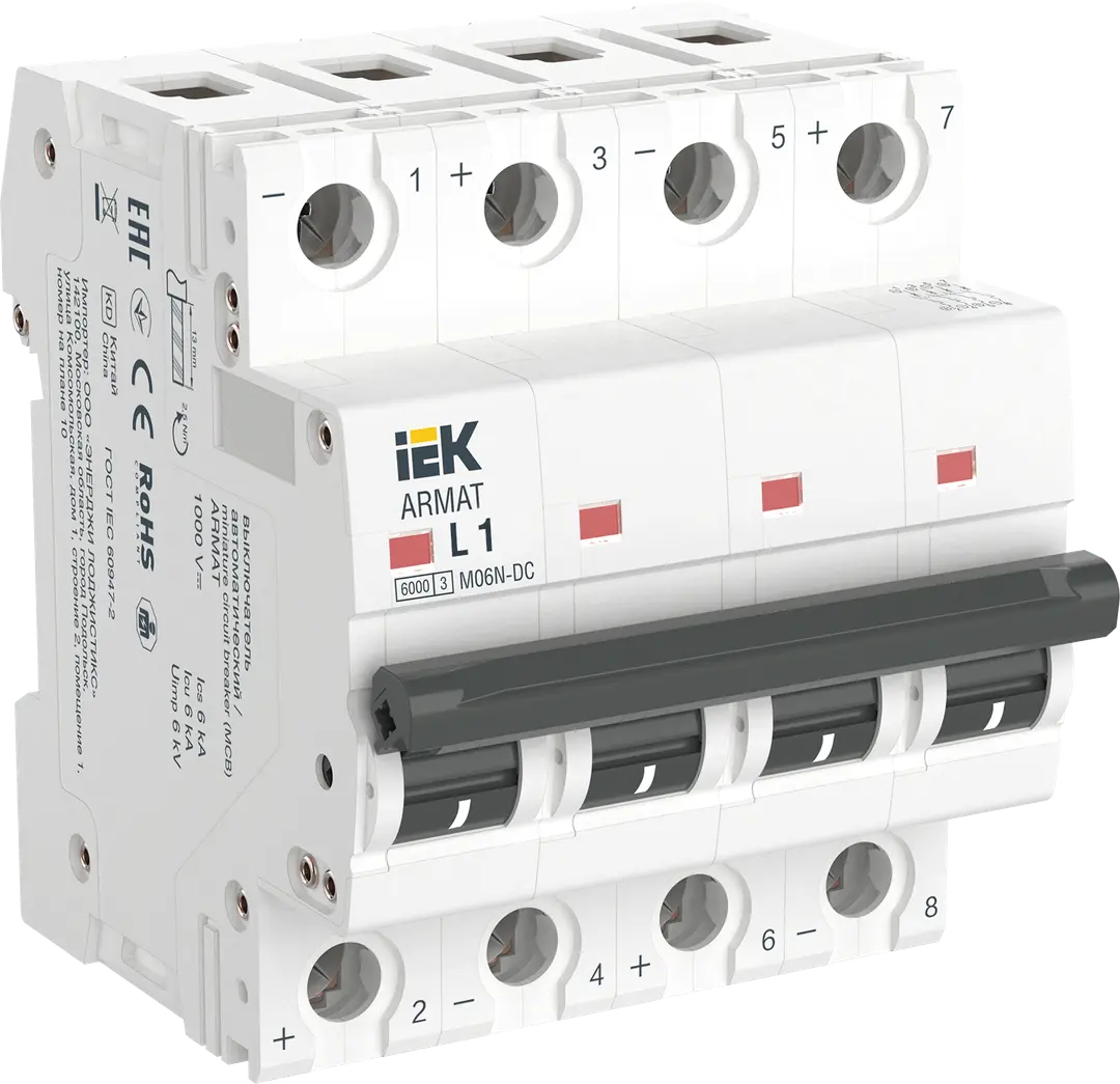 ARMAT Авт. выкл. M06N-DC 4P L 16А IEK купить