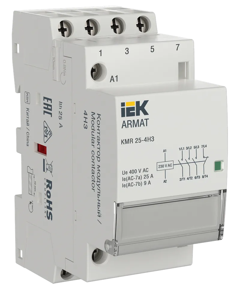 ARMAT Контактор модульный KMR 25А 48В AC 4НО IEK купить