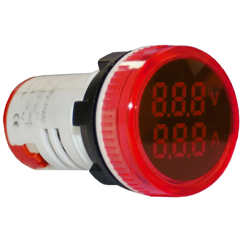 Индикатор тока и напряжения AD22-RAV AC 0-100A 50-500В красный ЭНЕРГИЯ купить