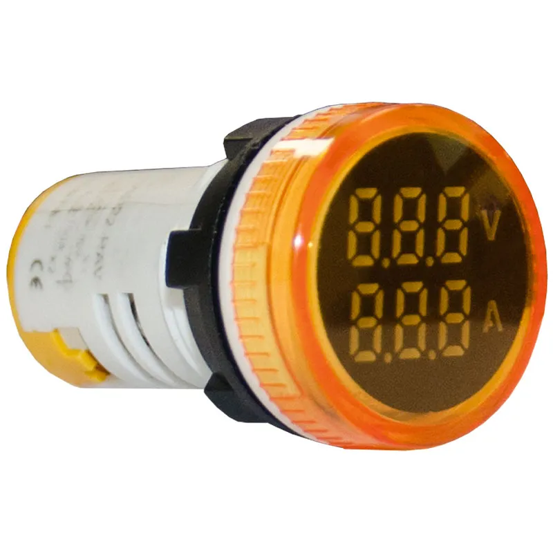 Индикатор тока и напряжения AD22-RAV AC 0-100A 50-500В желтый ЭНЕРГИЯ купить