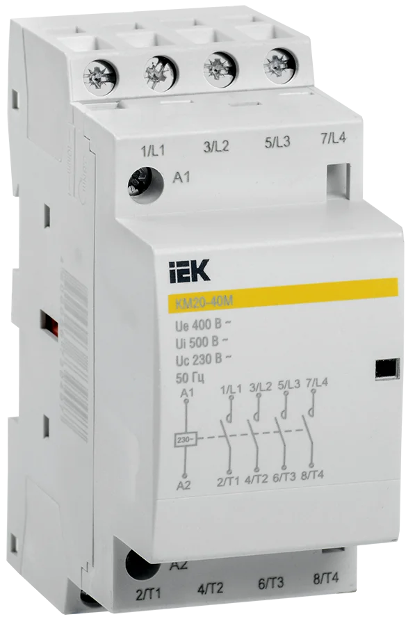 Контактор модульный КМ20-40М AC IEK
