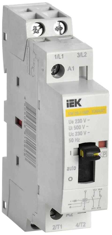 Контактор модульный с ручным упр. КМ20-11МР AC KARAT IEK