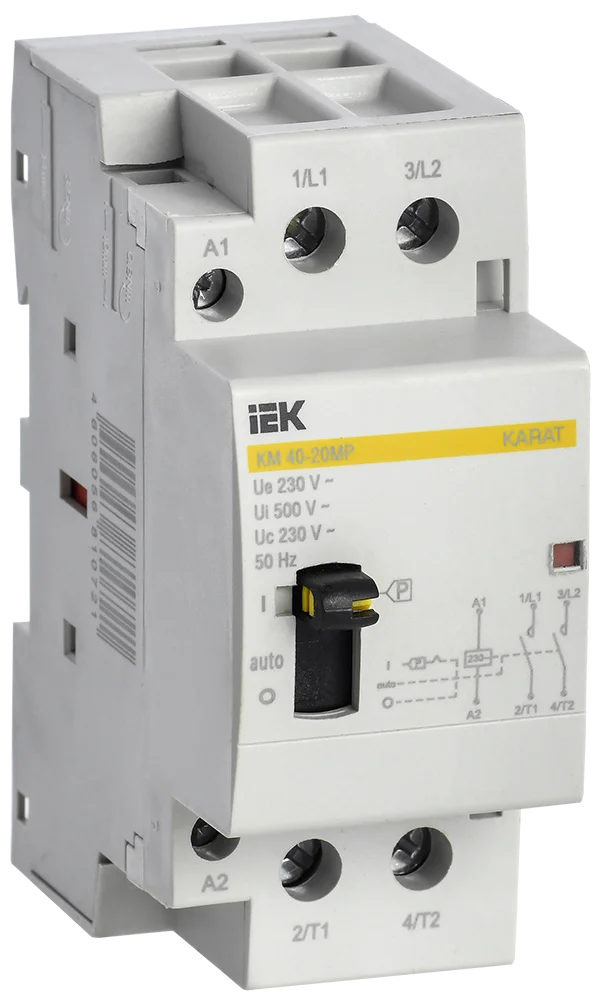 Контактор модульный с ручным упр. КМ40-20МР AC KARAT IEK