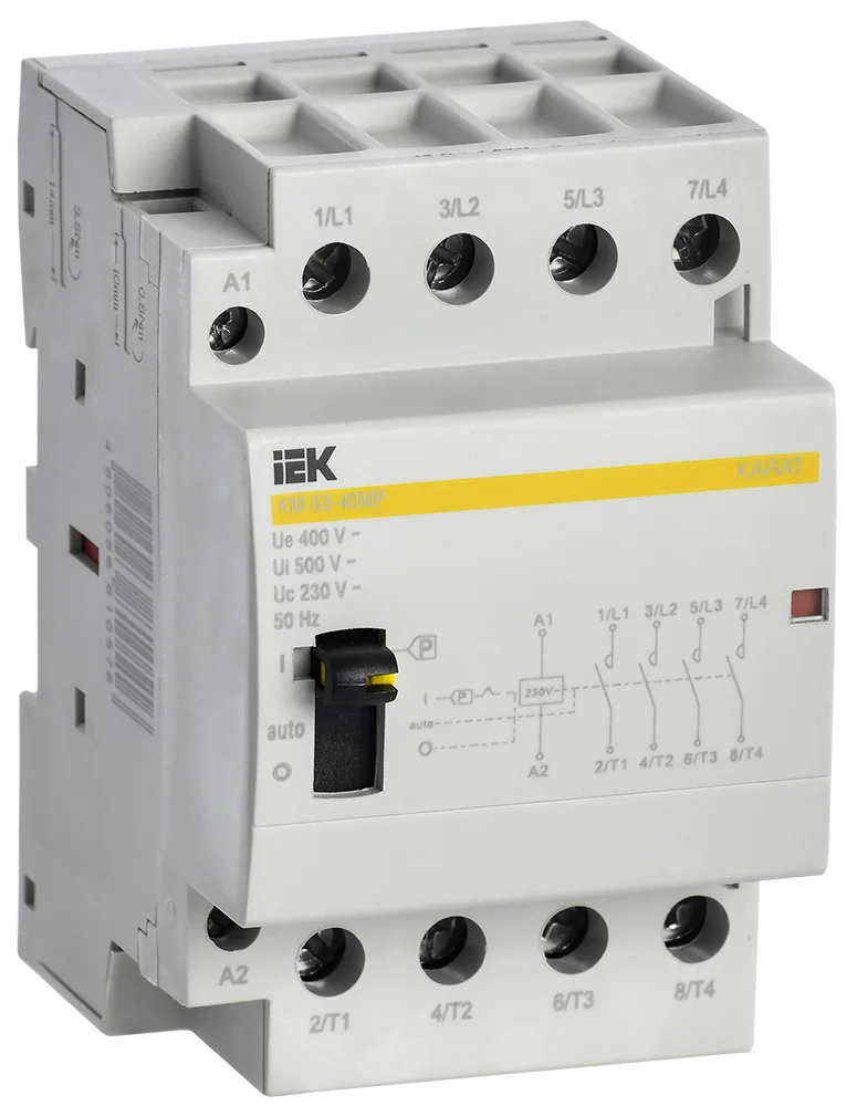 Контактор модульный с ручным упр. КМ63-40МР AC KARAT IEK