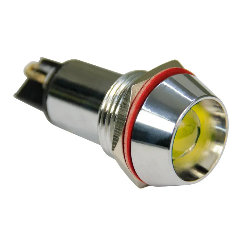 Лампа сигнальная AD22С d16мм желтая LED 230В металлический корпус (50шт/упак) ЭНЕРГИЯ купить