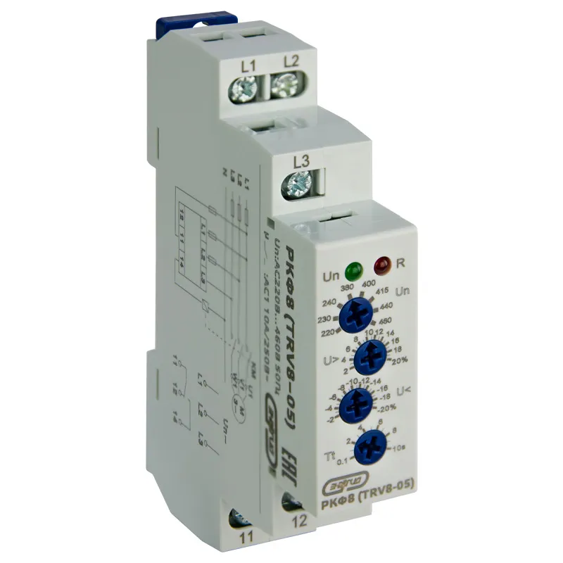 Реле контроля фаз TRV8-05 3ф 220-460AC 1ПК ЭНЕРГИЯ купить